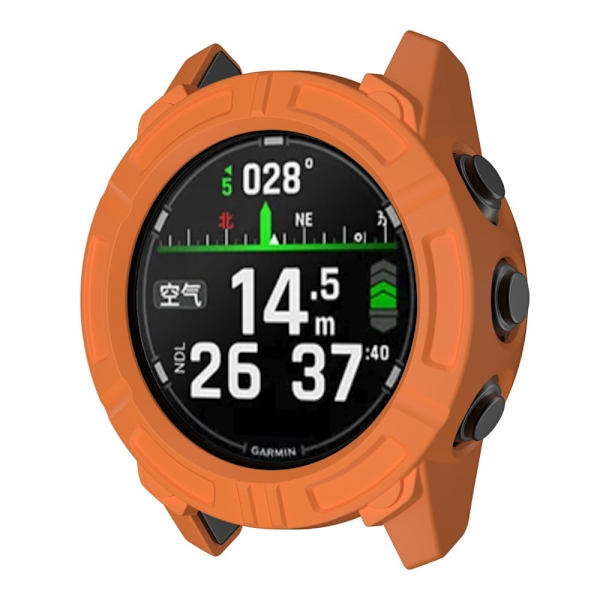 Garmin Descent G2 Anti Scratch Protective Case Rugged Armor Flexible Shell Watch Deksel - Oransje Orange