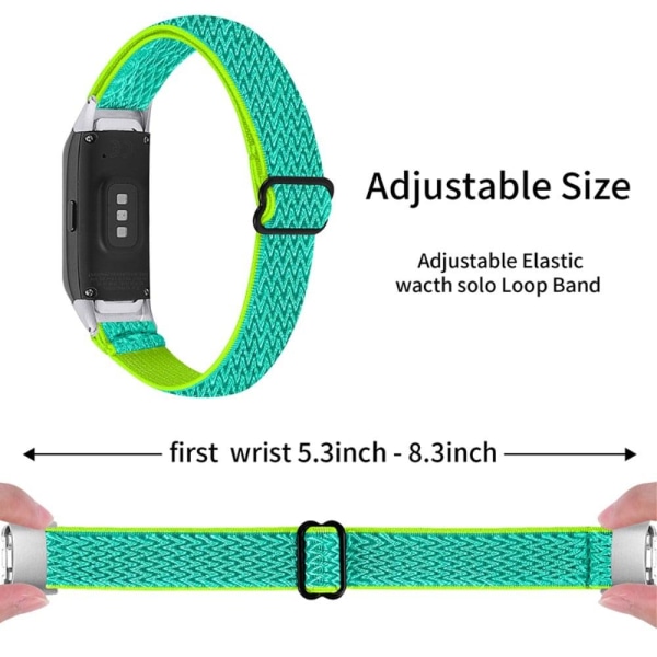 Samsung Galaxy Fit nylon urheilukellon hihna - Keltainen / Vihreä Green