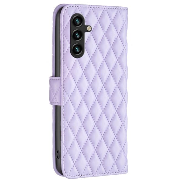 Matt Samsung Galaxy A05s fodral med rombmönster - Lila Lila