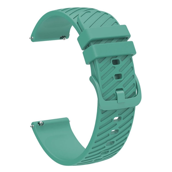 20 mm universal silikonrem med teksturmønster - Grønn Green