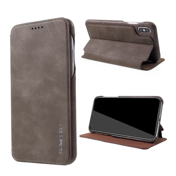 LC.IMEEKE iPhone Xs Max flip etui - Brun Brown