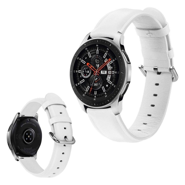 Samsung Galaxy Watch (46mm) genuine leather watch band - White White