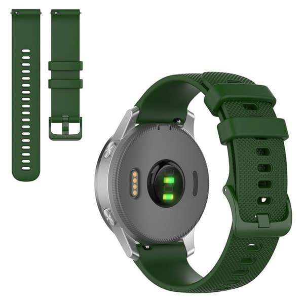 22mm Universal grid texture silikoni ranneke - Armeijan Vihreä Green