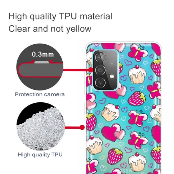 Deco Samsung Galaxy A23 deksel - Kake Pink
