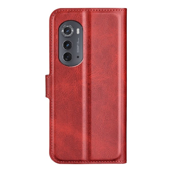 Læderetui med Pung til Motorola Moto Edge 2022 - Rød Red