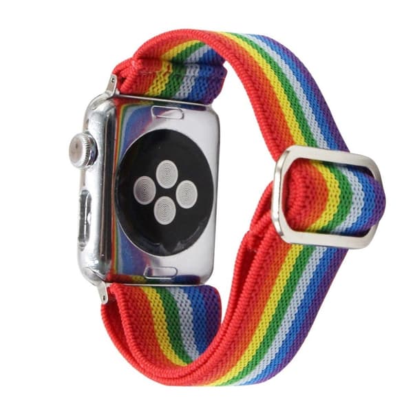 Apple Watch Series 6 / 5 44mm woven style pattern watch band - Rainbow multifärg