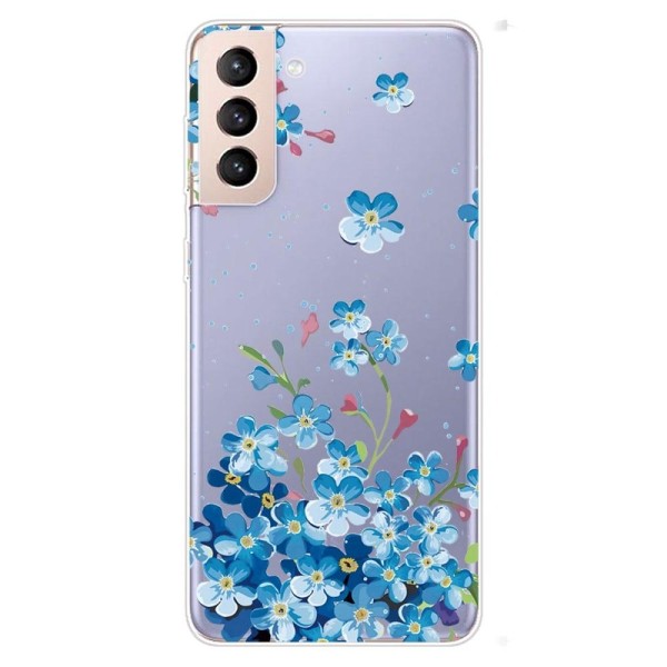 Deco Samsung Galaxy S22 Plus Etui - Blå Blomster Blue