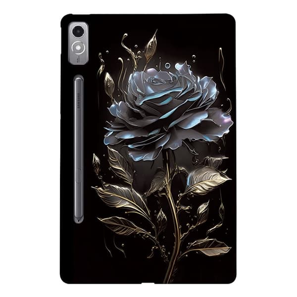 Lenovo Tab P12 Joustava asia Pattern tulostus Slim Tablet Suojakansi Silver grey