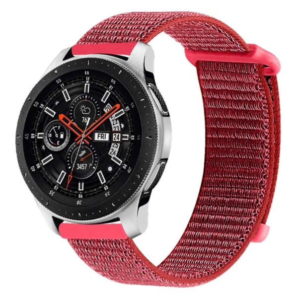 22 mm Samsung Galaxy Watch 3 (45 mm) / Watch (46 mm) / Gear S3 klockarmband i nylon - Röd Röd