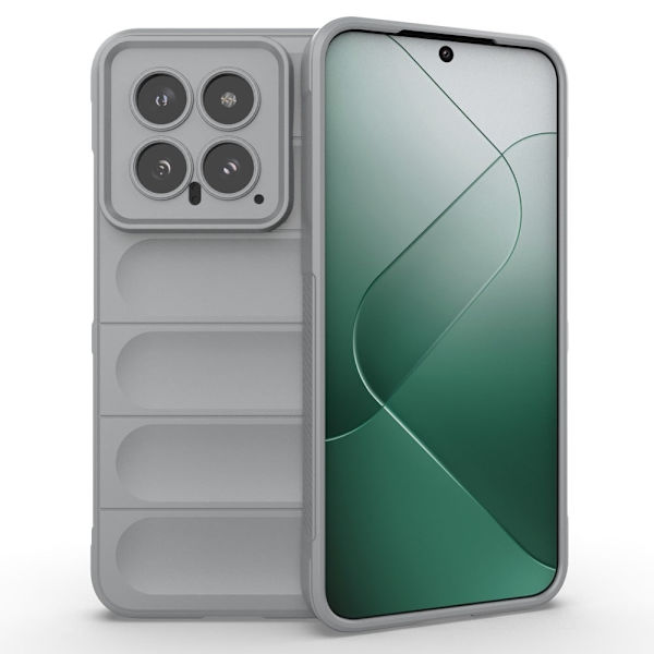 Mjukt greppformat skal för Xiaomi 14 - Silver/Grå Silvergrå
