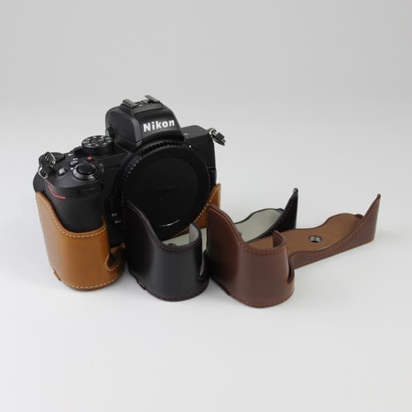 Nikon Z50 slidstærkt læderetui - Brun Brown