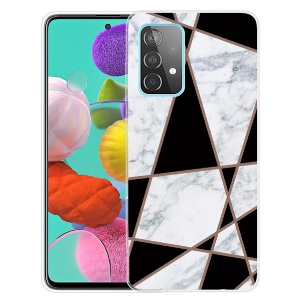 Marmordesign Samsung Galaxy A23 deksel - Svart Og Hvit Marmor Multicolor