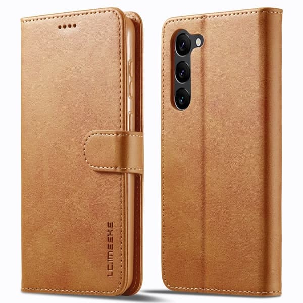 LC.IMEEKE Samsung Galaxy S23 Flip Etui - Lysebrun Brown