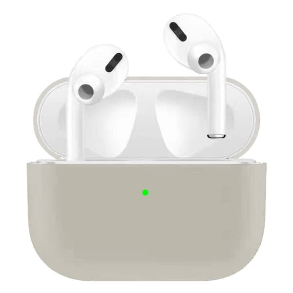 AirPods Pron erittäin ohut silikonikotelo - Rock Väri Silver grey