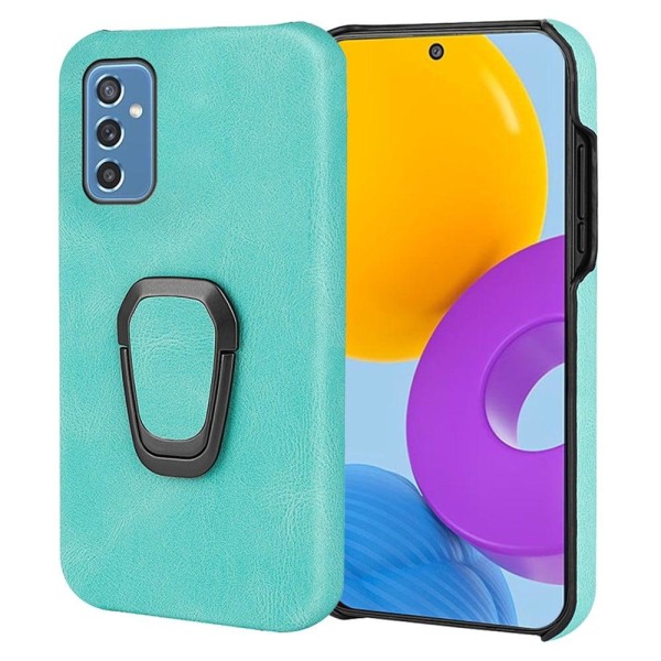 Stötsäkert läderfodral med oval kickstand för Samsung Galaxy M52 5G - Matcha Grön Grön