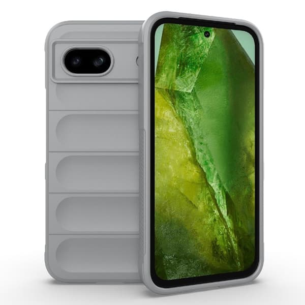 Blødt grebsformet Google Pixel 8A cover - Lysegrå Silver grey