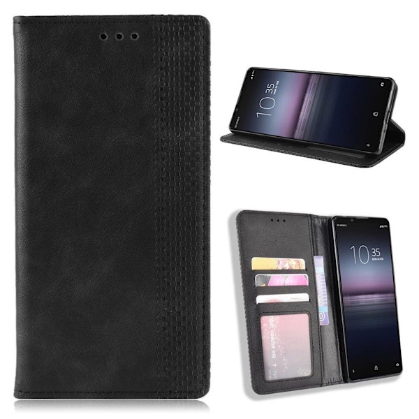 Bofink Vintage läder Sony Xperia 1 II fodral - Svart Svart