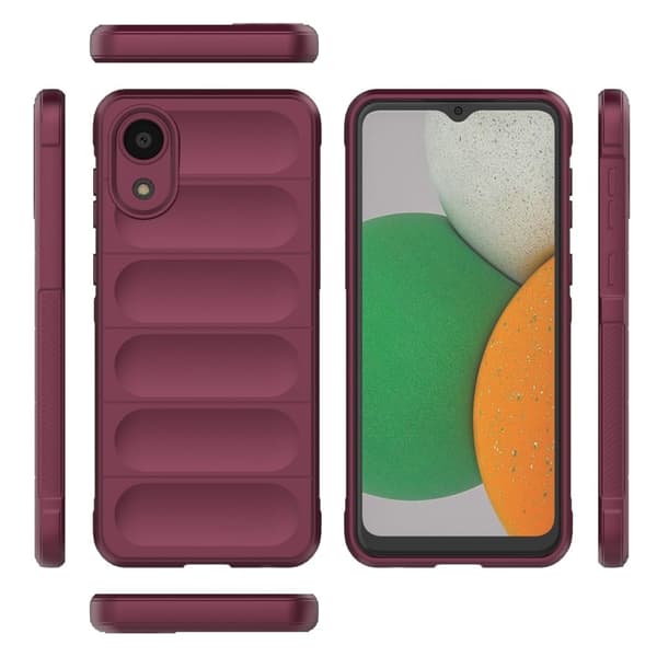 Mjukt greppformat Samsung Galaxy A03 Core skal - Röd Röd