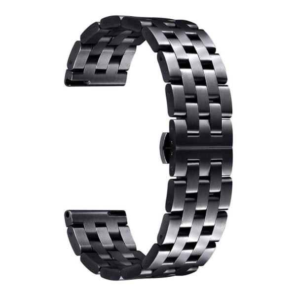 18mm Fossil Gen 6 / 5E stainless steel watch strap - Black Black
