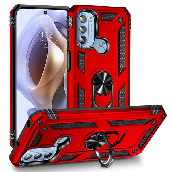 Ring Guard-etui - Motorola Moto G41 / Moto G31 - Rød Red