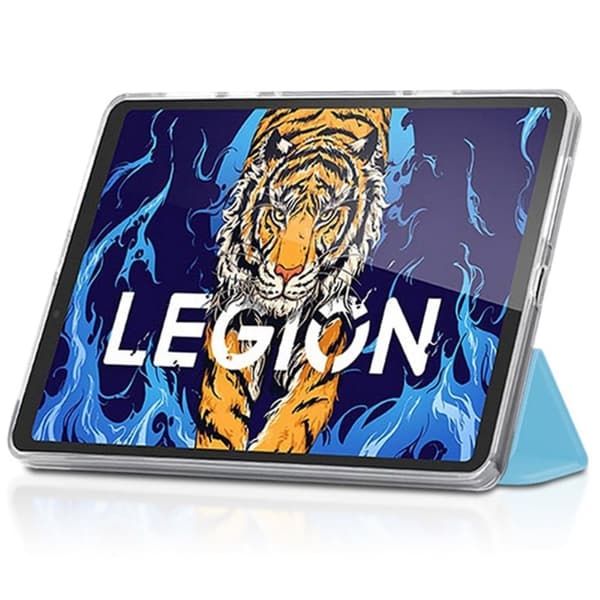 Tri-fold läderfodral för Lenovo Legion Y700 - Himmelsblå Blå