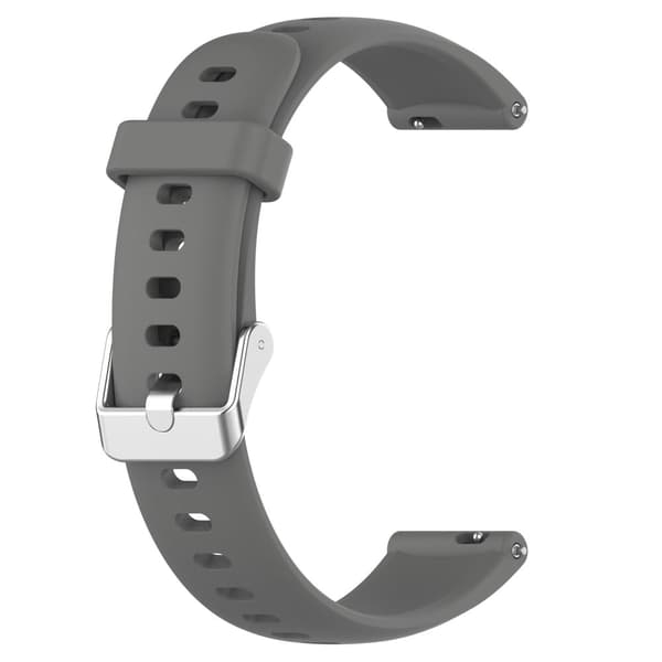16mm silikoninen kellohihna Huawei ja Casio kelloon - Tummanharmaa Silver grey
