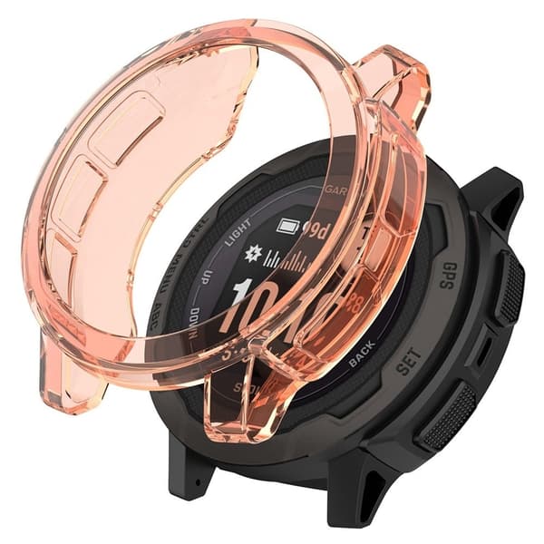 Garmin Instinct 2S läpinäkyvä suojus - Läpinäkyvä Oranssi Orange