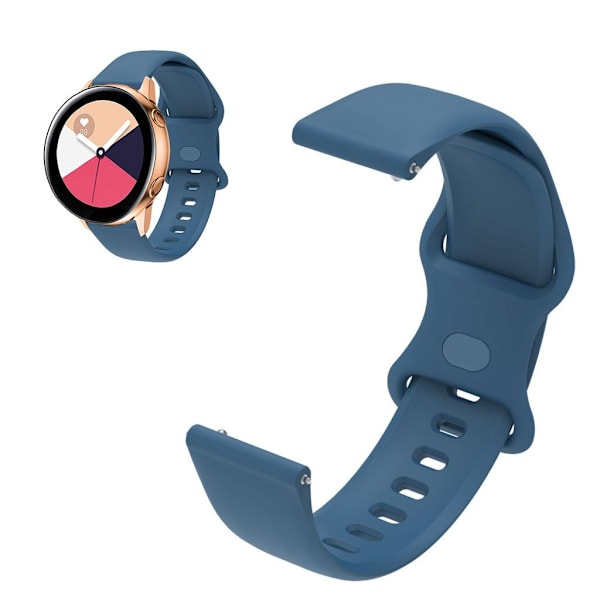 22mm Universal sport silikone urrem - Marine Blå Blue