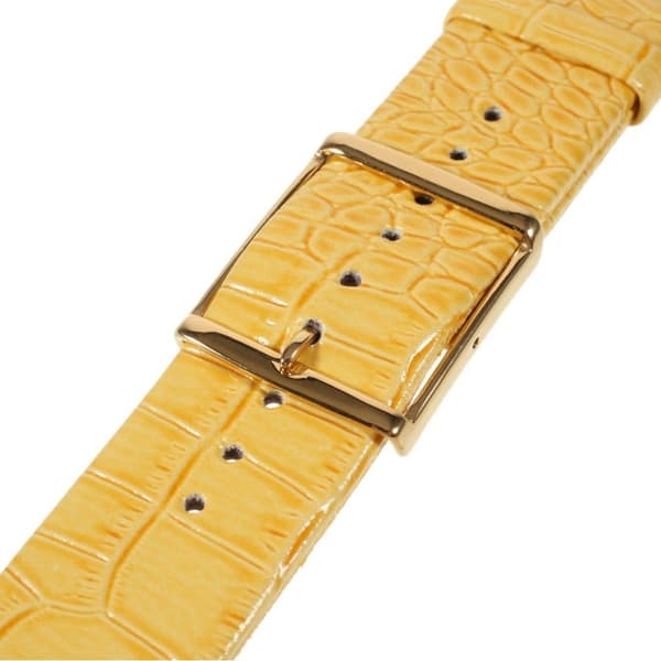 Apple Watch 40 mm urrem i krokodilleskind - Gul Yellow