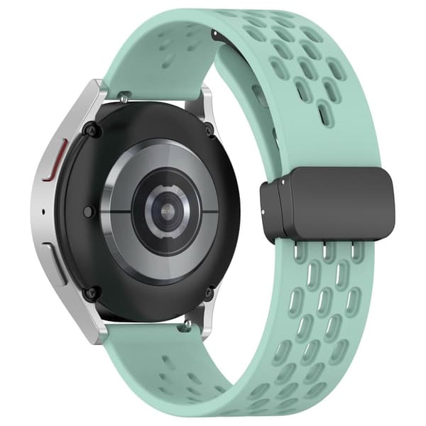22 mm enkel silikonerem til Samsung- og Huawei-ure - Blågrøn Green