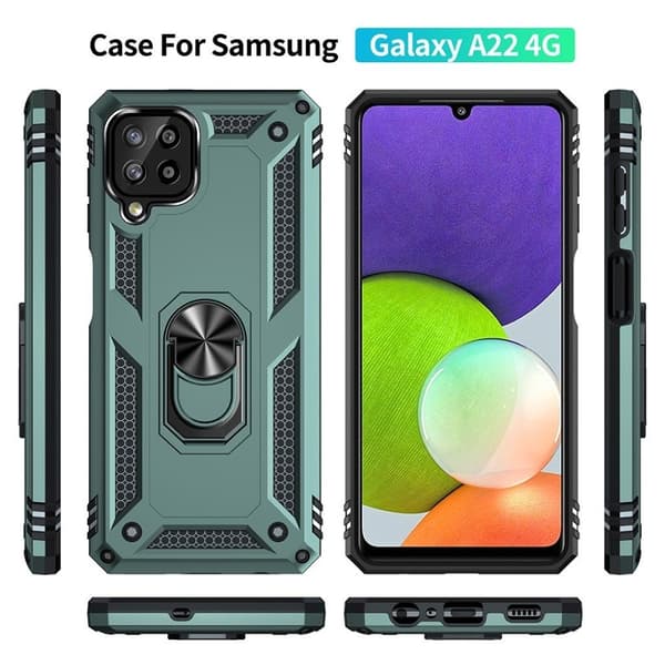Bofink Combat Samsung Galaxy A22 4G Suojakotelo - Vihreä Green