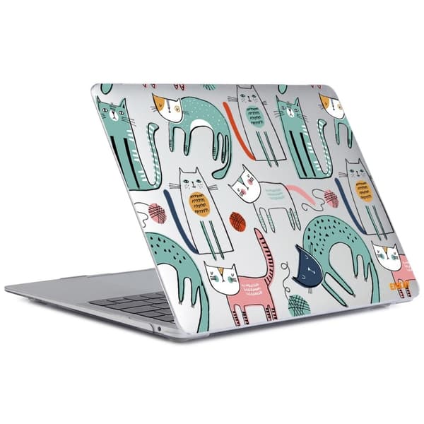 HAT PRINCE MacBook Pro 14 M1 / M1 Max (A2442, 2021) søtt deksel i dyrestil - Slanke Katter Green