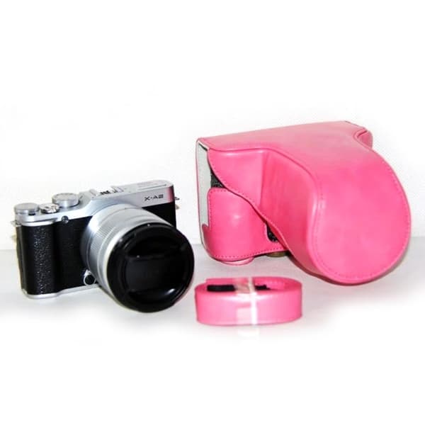 Fuji XM1/XA2/XA1 kameraetui i læder - Rosa Pink