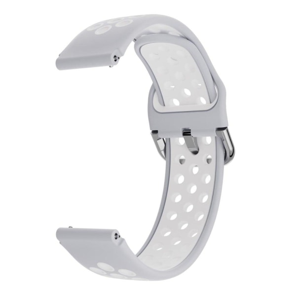 19mm dual color silicone watch strap Haylou / Noise / Willful - Silver grey