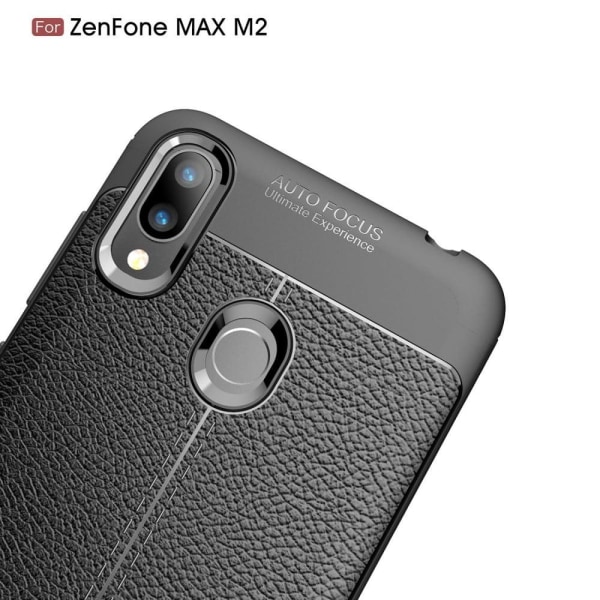 Asus ZenFone Max (M2) litchi etui - Sort Black