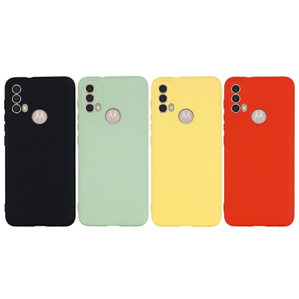 Matte Liquid Silikone Cover til Motorola Moto E30 / E40 / E20 - Sort Black