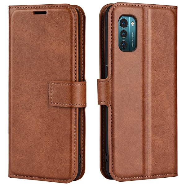 Nokia G11 / Nokia G21 nahkainen lompakokkotelo - Vaalean Ruskea Brown