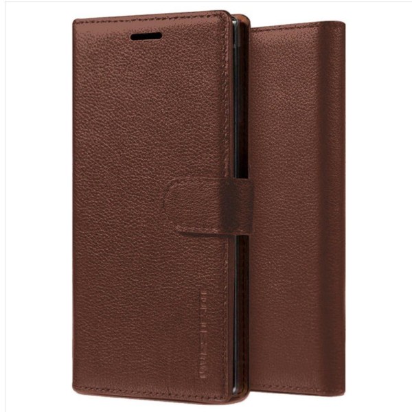 VRS Design Genuine Leather Stand for Galaxy Note 10 - Brown Brun