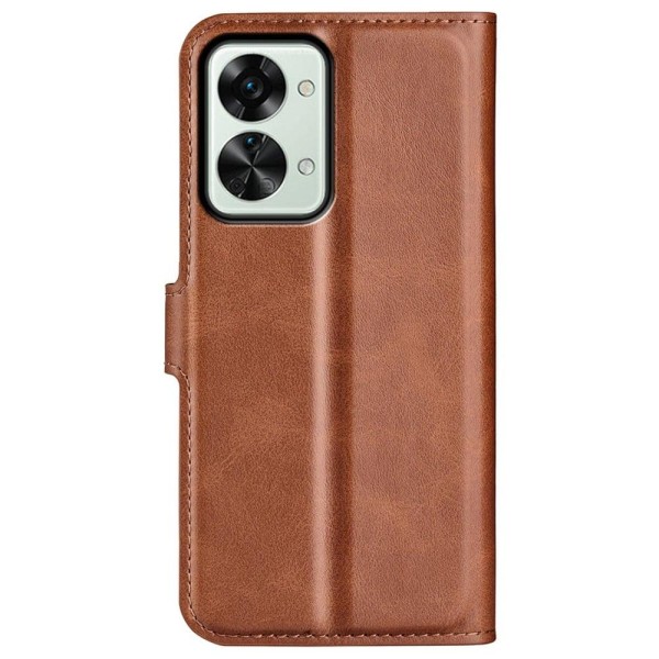 OnePlus Nord 2T nahkainen lompakokkotelo - Vaalean Ruskea Brown