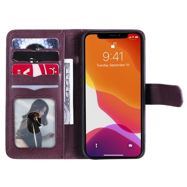 10-slot Lommebok Etui til iPhone 13 Pro - Vinrød Red