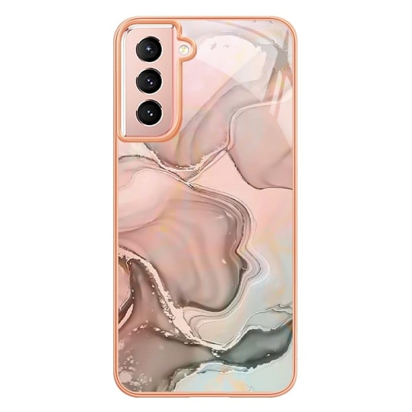 Marmormotiv Samsung Galaxy S21 skal - Rosa Rosa
