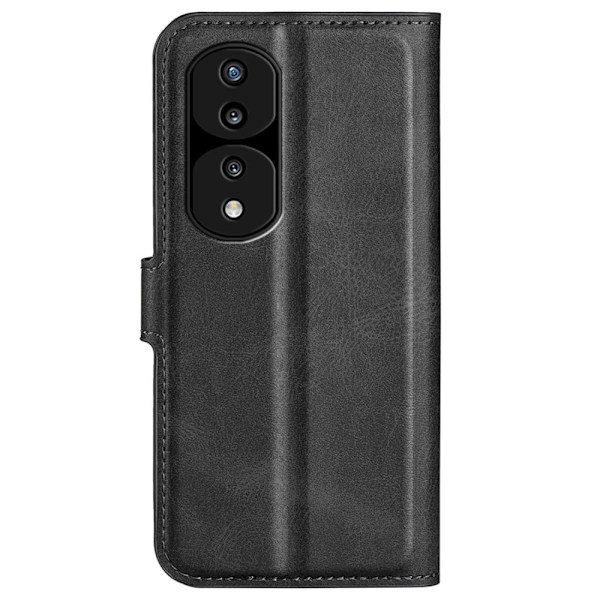 Hållbart konstläder Honor 70 fodral med plånbok - Svart Svart