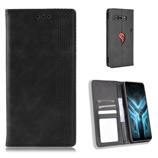 Bofink Vintage läder Asus ROG Phone 3 / Asus ROG Phone 3 Strix fodral - Svart Svart