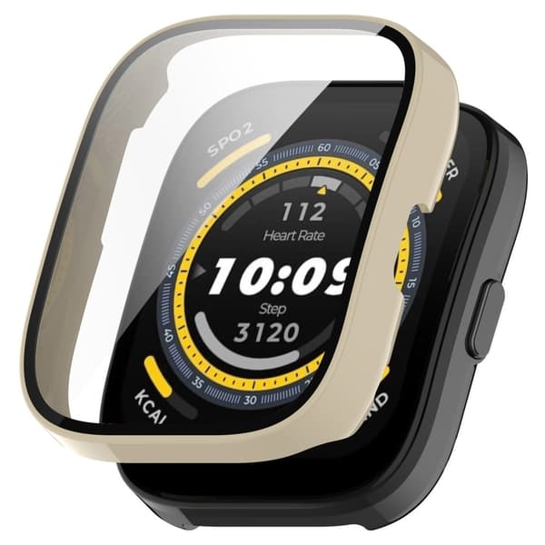 Amazfit Bip 5 protective cover with tempered glass - Ivory White Vit