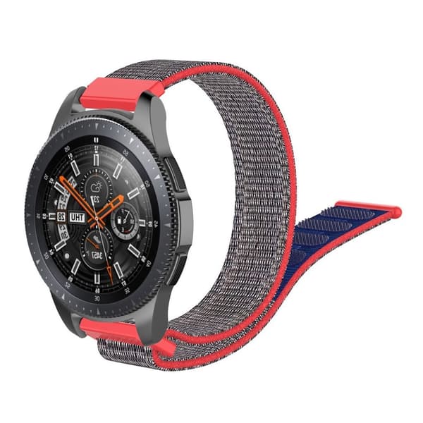 Samsung Galaxy Watch (46mm) 22mm nylonurrem - blå / rød Red