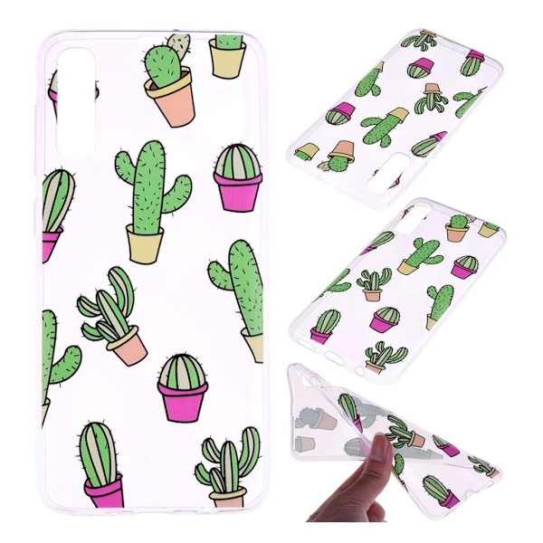 Samsung Galaxy A50 mønstret etui - Kaktus Multicolor