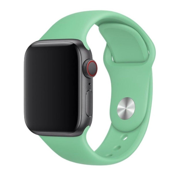 Apple Watch Series 4 44mm blødt silikone Urrem - Lysegrøn Green