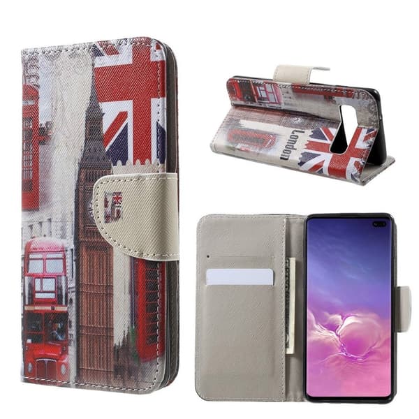Samsung Galaxy s10 Plus Krysstekstur Skinnetui - Big Ben Multicolor