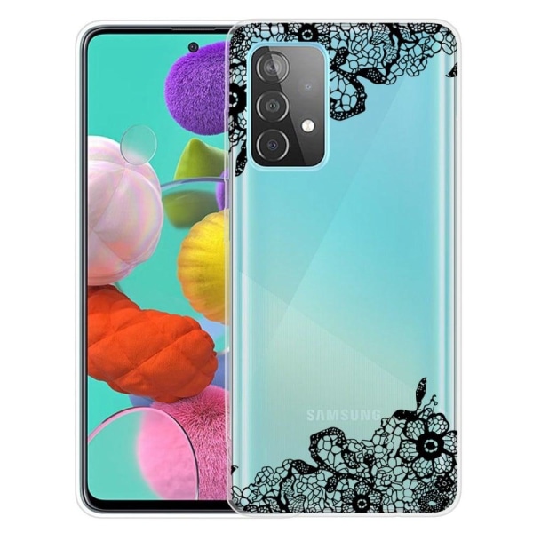 Deco Samsung Galaxy A23 skal - Spetsblomma Svart