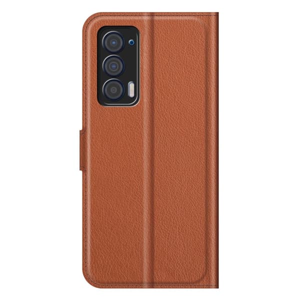 Classic Motorola Edge (2021) Läppäkotelo - Ruskea Brown